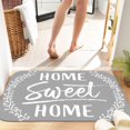 thumbnail image 1 of Home Sweet Home 16x24 Flannel Bath Mat for Bathroom, Anti-Slip Backing Soft Bathroom Rug, Washable Water Absorbent Mat, 1 of 9