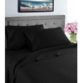 thumbnail image 1 of Home Sweet Home 1800 Luxurious Hotel Extra Soft Deep Pocket Stripe Sheet Set (Full, Black), 1 of 2