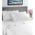 thumbnail image 1 of Home Sweet Home 1800 Luxurious Hotel Extra Soft Deep Pocket Stripe Sheet Set (Twin, White), 1 of 3