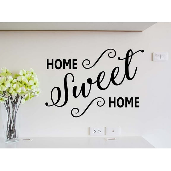 Home Sweet Home 23 X 16 Calligraphy Sticker Wall Decal Art Decor feng Shui Hall Door Entrance Motivational Inspirational Wall Sticker Decorative Lettering