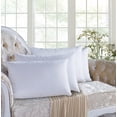 thumbnail image 1 of Home Sweet Home 4-Pack Hypoallergenic Down-Alternative Embossed Dobby Stripe Bed Pillow (Queen, White), 1 of 3