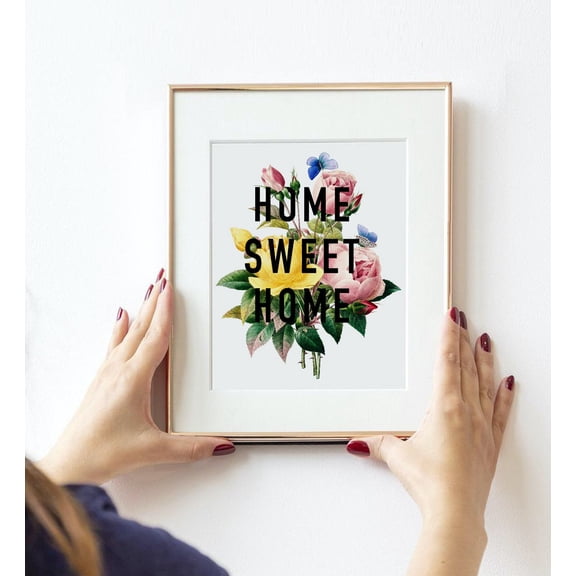 Home Sweet Home Altered Art, Vintage Art, New Home Gift, Our First Home, Housewarming Gift For Couple, First Home Gift Idea, Home Gift, Retro Wall Art, Modern Wall Decor, 8x12 UNFRAMED