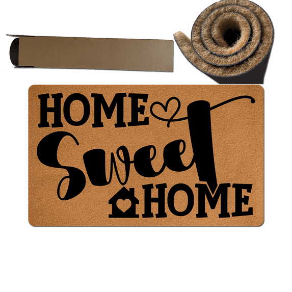 Home Sweet Home Doormats Welcome Front Door Mats for Entryway Mat Non Slip Resist Dirt Enter Rugs for Entrance Anti-Slip PVC Backing 17.5" x 29.5"