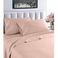 thumbnail image 1 of Home Sweet Home Dream LifeStyle Luxury Hotel Stripe 4-Piece 1200 Thread Count Cameo Rose Stripe 100% Egyptian Cotton Sateen Sheet Set, Queen – Deep pocket, 1 of 5