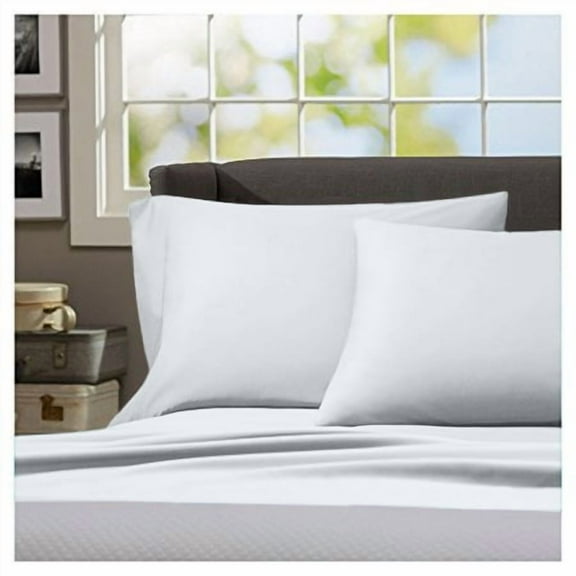 Home Sweet Home Dream Regency Home Cotton Linen Sateen Traditional 4-Piece 1000 Thread Count White Solid Cotton Linen Sateen Sheet Set, California King – Wrinkle Resistant, Deep Pocket