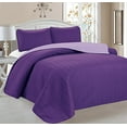 thumbnail image 1 of Home Sweet Home Dreams 3 Count Quilt, Chevron Design, Reversible s, Full/Queen, Purple/Lavender, 1 of 1