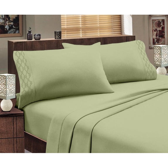 Home Sweet Home Dream 1800 Series Elegant Deep Pocket Luxury Bed Sheet Set, Soft & Durable (Twin XL, Sage)