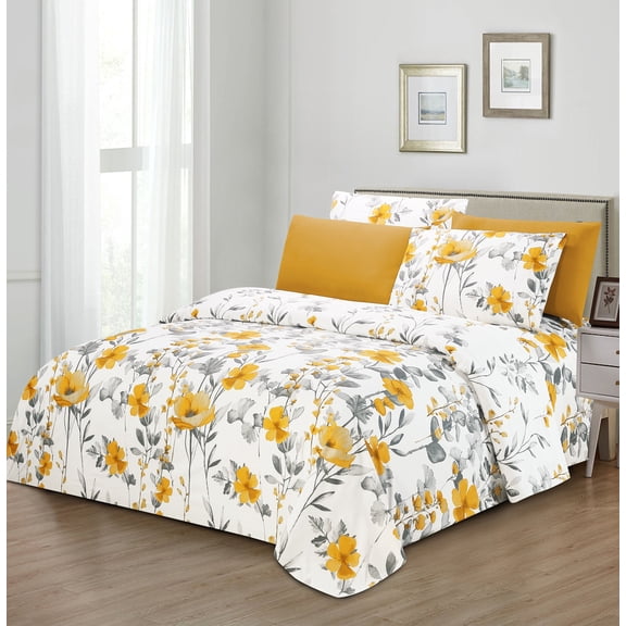 Home Sweet Home Dreams 6-Piece 1800 Thread Count Microfiber Bed Sheet, Full - Silky Wrinkle-Free
