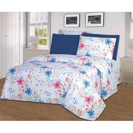 Home Sweet Home Dreams 6-Piece 1800 Thread Count Microfiber Bed Sheet Set, Queen – Silky Soft