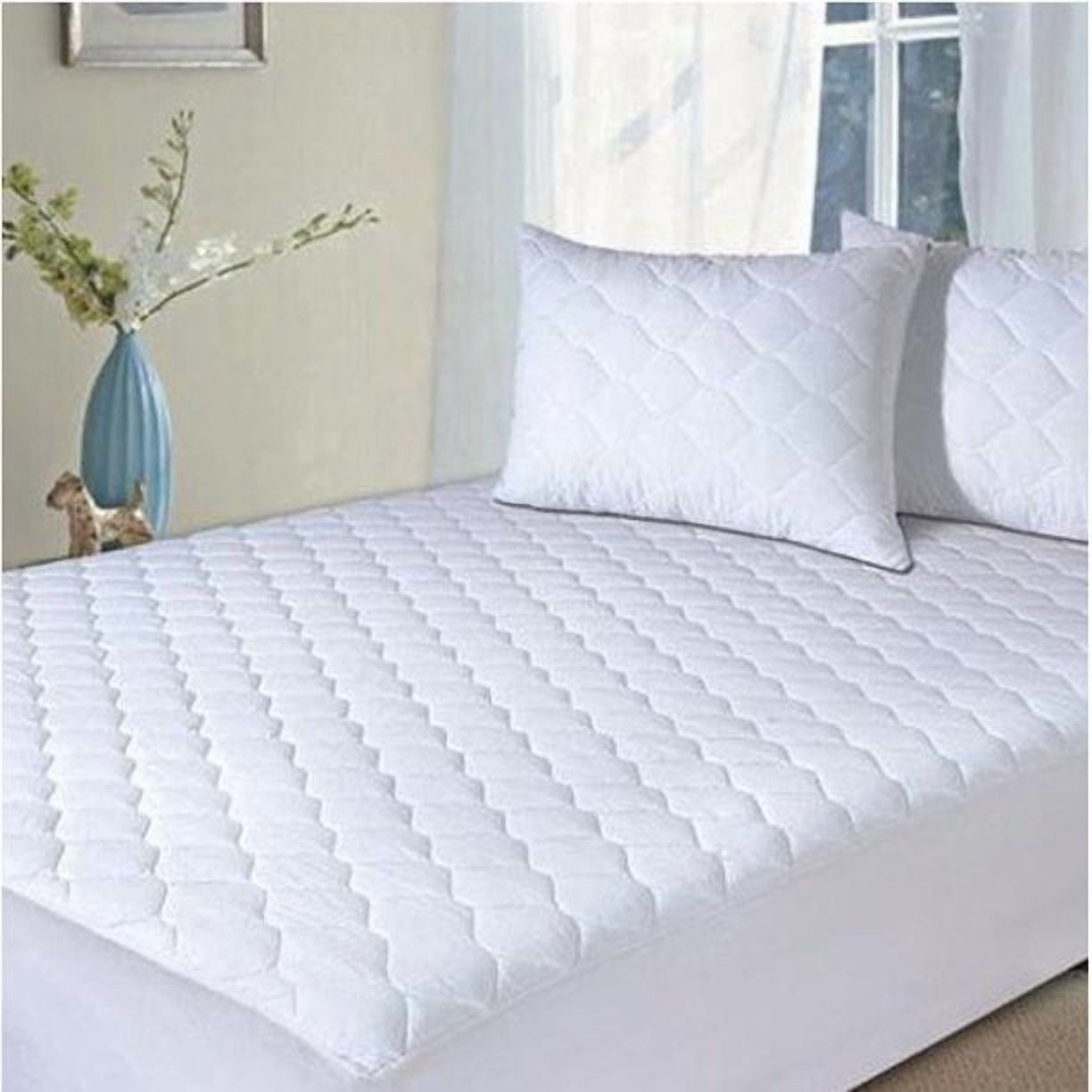 Home Sweet Home Dreams Inc Overfilled Quilted Down Alternative Hypoallergenic Waterproof Mattress Pad, Twin XL