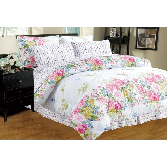 Home Sweet Home Dreams Oret 8-Piece Reversible Bed in a Bag, Full