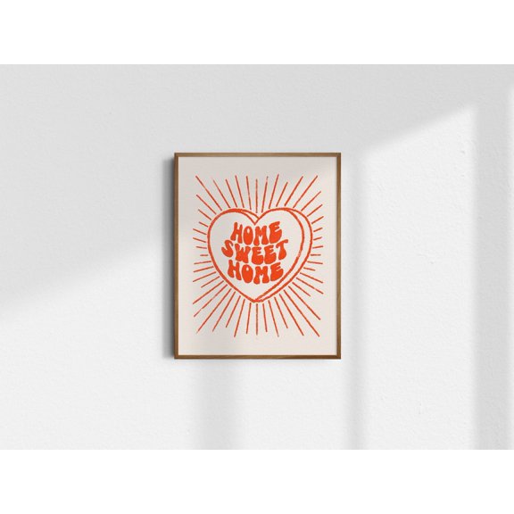 Home Sweet Home Fine Art Retro Minimalist Vector Design