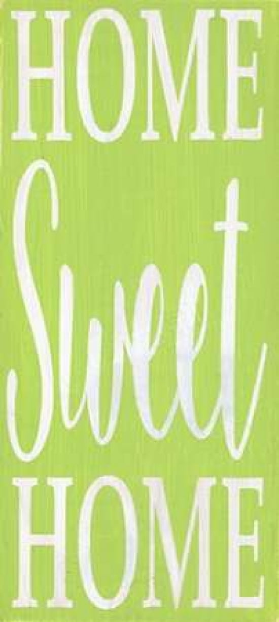 Home Sweet Home - Green Apple Canvas Art - Alli Rogosich (24 x 48)