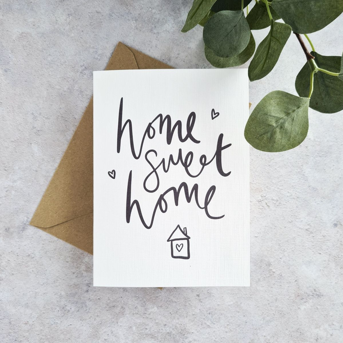 Home Sweet Home Greeting Card – Charming Illustrative Design – Perfect ...