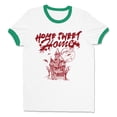 thumbnail image 1 of Home Sweet Home Haunted Ringer Tee Shirt Unisex 2X-Large White/Kelly Green, 1 of 5