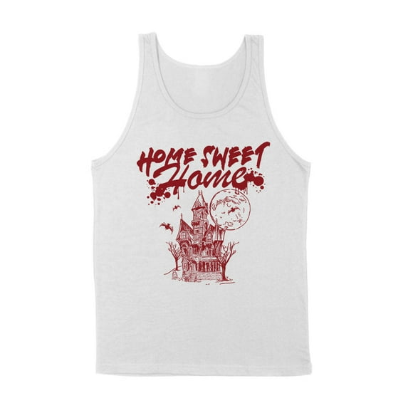 Home Sweet Home Haunted Tank Top Unisex Large White