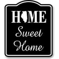 thumbnail image 1 of Home Sweet Home Illinois BLACK Aluminum Composite Sign, 8.5"x10", 1 of 2
