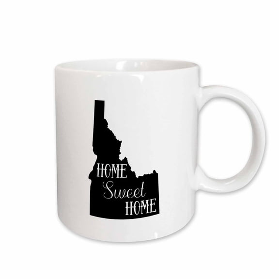 3drose, Home Sweet Home Inside the State of Idaho. White Background., 11oz Mug
