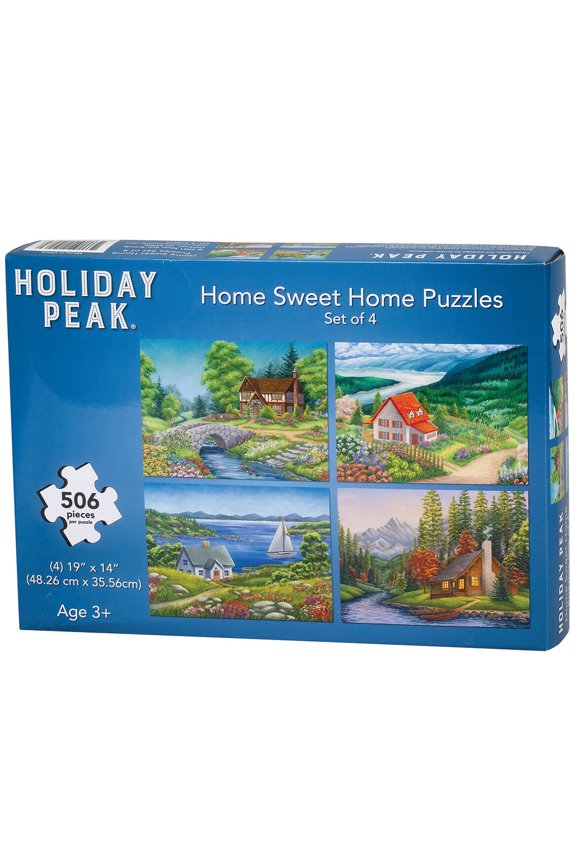 Home Sweet Home Puzzles by Holiday Peak, Set of 4