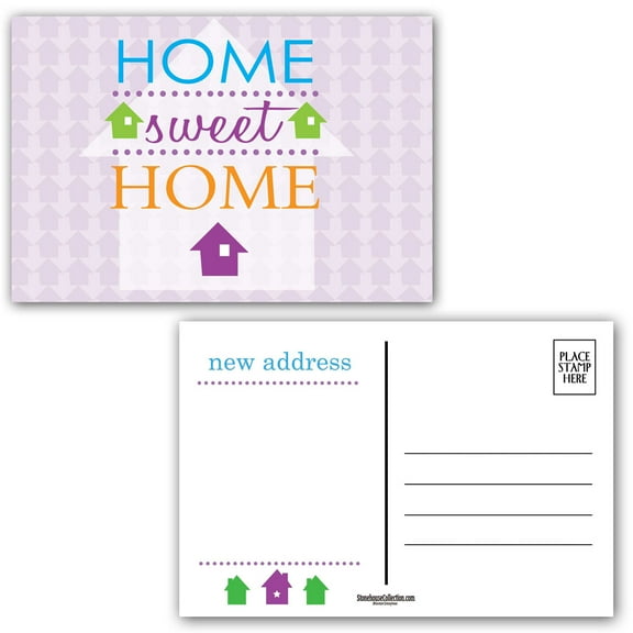 Home Sweet Home Moving Postcards - 40 4 x 6 Moving Postcards - B17145
