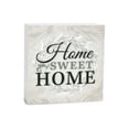 thumbnail image 1 of Home Sweet Home Pastel Green Foliage 5 x 5 Wood Tabletop Sign Plaque, 1 of 4