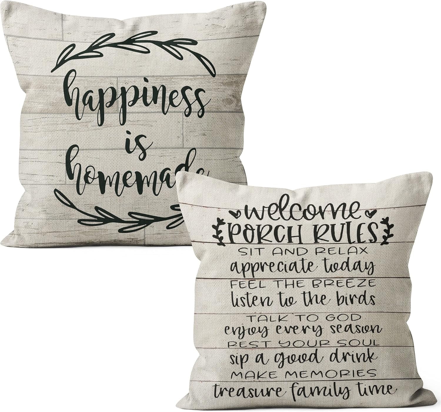 Home Sweet Home Pillow Covers - Set of 2, 18x18 Decorative Pillows Cover, Decorative Pillows for Couch, Farmhouse Pillow Covers, Small Decorative Pillow Covers