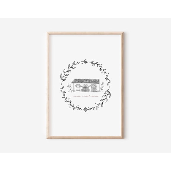 Home Sweet Home Print, Welcome Poster, Home Posters, House Entrance Poster, Housewarming Gift Home Decor #778, Unframed Poster Size 8x12