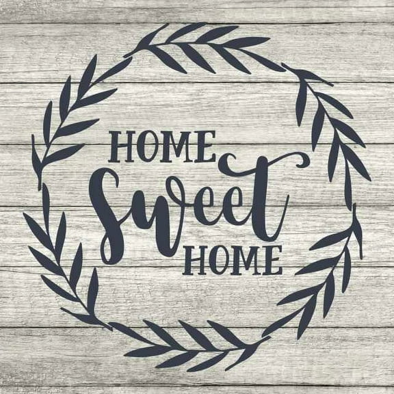 Home Sweet Home Rustic Farmhouse Style White Wood Sign Wall Décor Gift 8 x 8 Wood Sign B3-08080001013