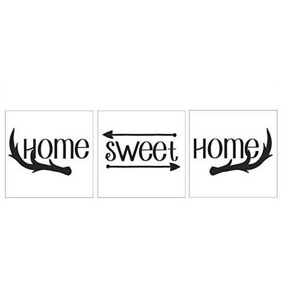 Home Sweet Home Rustic Outdoors Vinyl Stickers Lettering Decals For Led Candles, Glossy Black, 2.5x2 Each, 2.5x2 Each