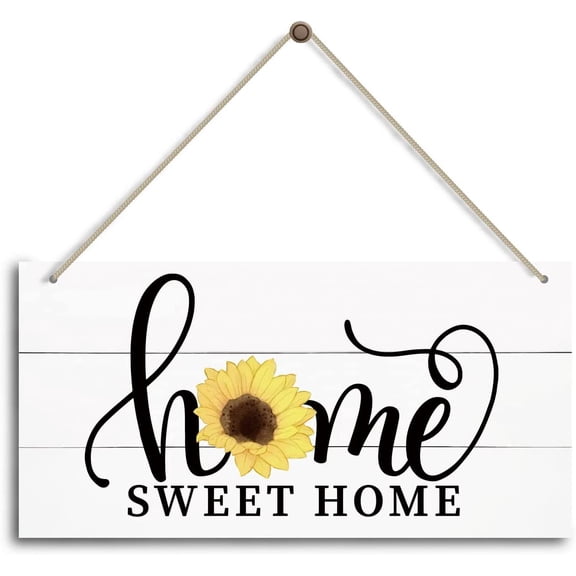 Home Sweet Home Sign, Blessed Wooden Hanging Sign for Home Wall Decor, Farmhouse Blessed Wooden Sign Farmhouse Wall Decor, Blessed Home Decor Sign 10x5 Inch