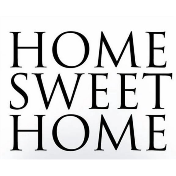 Home Sweet Home Simple Wall Art Decal Quote Words Lettering Decor Diy