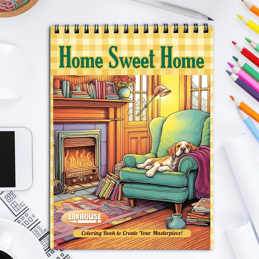 TPLHOUSE Christmas Country Town Coloring Book Spiral Bound for Adult, Premium Cover