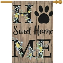 Home Sweet Home Spring Summer Garden Flag 28 x 40 Inch Lawn Flag Double Sided Printed with Pattern Outdoor Yard Welcome Flag Farmhouse Seasonal Outdoor Decoration(ONLY FLAG)