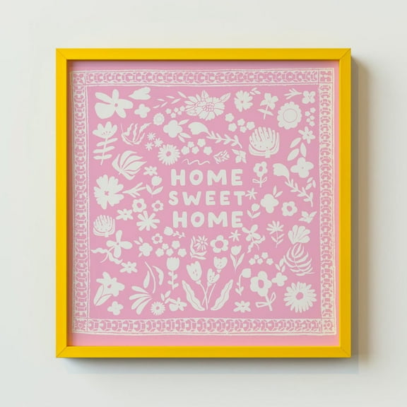 Home Sweet Home Square Print, Trendy Decor, Minimalist, Living Room Art, Cottage, Kitchen, Wall Decor, Cute Wall Art, Modern Wall Decor, 16x16 UNFRAMED