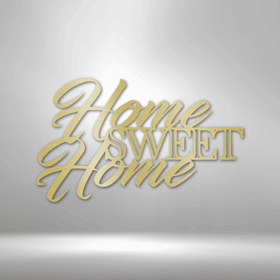 Home Sweet Home Steel Sign Laser Cut Powder Coated Home & Office Metal Wall Decor Multiple Sizes & Colors