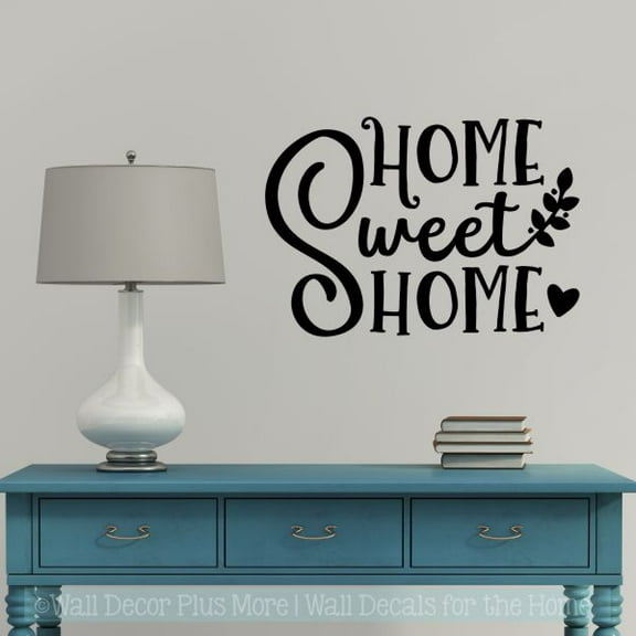 Home Sweet Home Wall Art Sticker Quote Vinyl Lettering Décor Decals 23x16-Inch Black