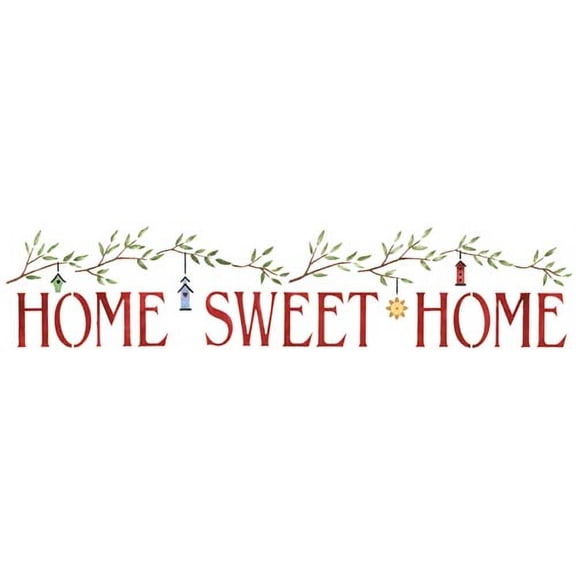 Home Sweet Home Wall Lettering Stencil SKU #3104 by Designer Stencils