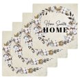 thumbnail image 1 of Home Sweet Kitchen Dish Towels for Drying Dishes Set of 4, Wreath Botanical Farmhouse Plants Beige Waffle Weave Microfiber Hand Tea Bathroom Towels Quick Dry & Absorbent Towel 12x12, 1 of 7