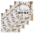 thumbnail image 1 of Home Sweet Kitchen Dish Towels for Drying Dishes Set of 4, Wreath Botanical Farmhouse Plants Gradient Brown Waffle Weave Microfiber Hand Tea Bathroom Towels Quick Dry & Absorbent Towel 12x12, 1 of 7