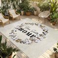 thumbnail image 1 of Home Sweet Outdoor Rug for Patio/Deck/Porch, Non-Slip Large Area Rug 5 x 7 Ft, Wreath Botanical Farmhouse Plants Beige Indoor Outdoor Rugs Washable Area Rugs, Reversible Camping Rug Carpet Runner, 1 of 8