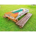 thumbnail image 1 of Home Sweet Home Outdoor Tablecloth, Modern Apartment with Colorful Flourishing Flowers Flying Birds and Clouds, Decorative Washable Fabric Picnic Table Cloth, 58 X 84 Inches,Multicolor, by Ambesonne, 1 of 2