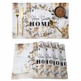 thumbnail image 1 of Home Sweet Placemats Set of 8, Wreath Botanical Farmhouse Plants Gradient Brown Placemats for Dining Table, Place Mats for Kitchen Tabletop, Waterproof Wipeable Dining Table Mats Set, 1 of 9