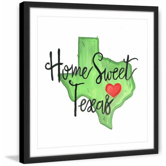 "Home Sweet Texas" Framed Painting Print