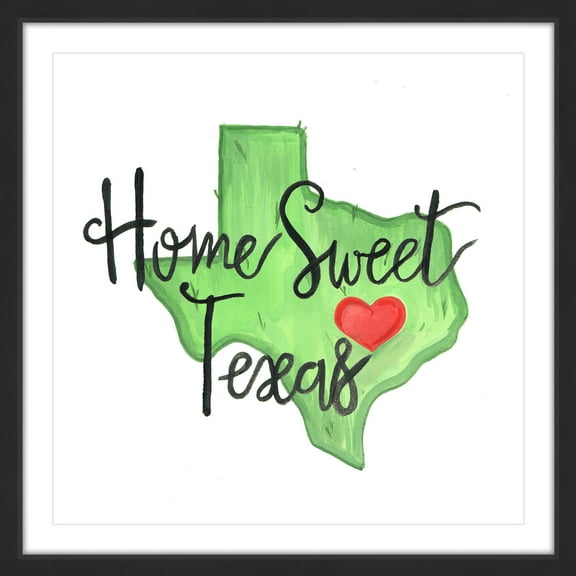 "Home Sweet Texas" Framed Painting Print