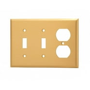 DEN Switch Plate Tags Cast Brass Traditional Engraved Wall Light Switch ...