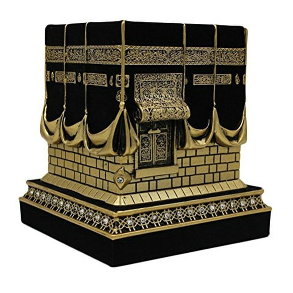 Home Table Decor Kaba Replica Model Showpiece Bookend Eid Gift (Mini, Gold)