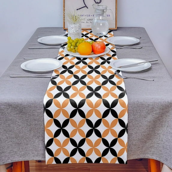 Home Table Runner Halloween Style Geometric Cupboard Coffee Table Cover Cloth Birthday Party Dinner Table Decoration Base Cloth