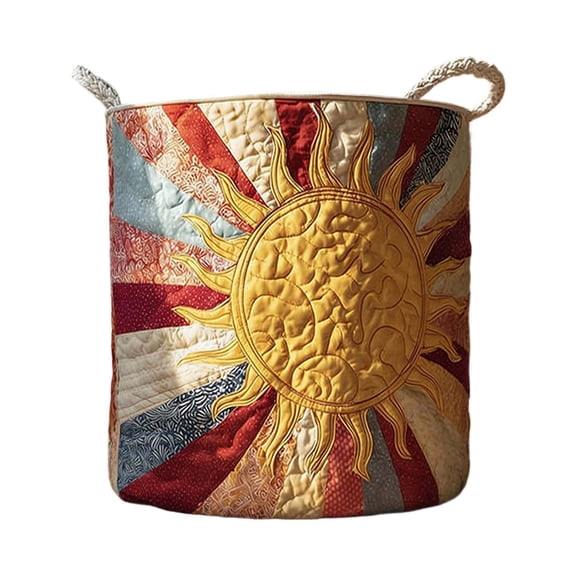 Home Textile Clothing Storage Basket Quilted Fabric Storage Organizer for Home Versatile Laundry Hamper Holds Blankets Books