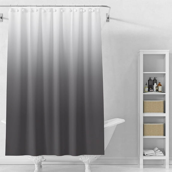 Home Textile Shower Curtain Fabric Shower Curtain Grey Gradual Water Shower Curtain For Bathroom Decor Accessories Set With Hooks 180*180Cm 1 Panel,Gray Home Textile Shower Curtain