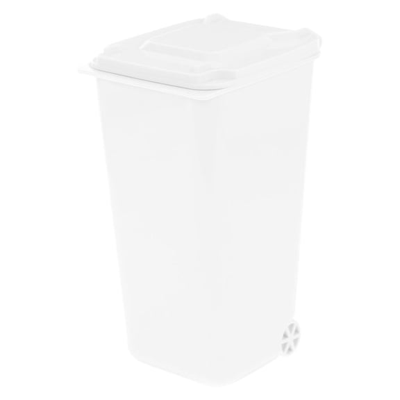 Home Textile Storage, 1 Pc Mini Plastic Trash Can, Storage Bin, Desktop Organizer Pen Pencil Holder, Mini Trash Bin for Storing Waste and Items Material, 3.93x3.93x6.29 Inch, White